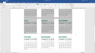 Como insertar un calendario en Word [upl. by Eillam675]