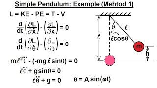 Physics 68 Lagrangian Mechanics 6 of 25 Simple Harmonic Motion Method 1 [upl. by Kavita106]