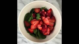 Strawberry Spinach Salad With Honey Balsamic Dressing [upl. by Orips49]