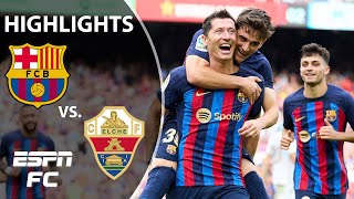 FC Barcelona vs Elche  LaLiga Highlights  ESPN FC [upl. by Aysab]