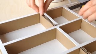 DIY Cardboard Drawer Organizer  An Easy Tutorial For Clever Storage Solutions [upl. by Sualk198]