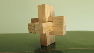 6Piece Wooden Cross Puzzle  Solution [upl. by Airel389]