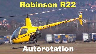 Robinson R22 helicopter engine start takeoff autorotation and landing [upl. by Eelahs121]