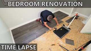 Bedroom Renovation DIY Time Lapse Remodel [upl. by Sonitnatsnok]