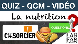 Quiz  QCM  Cest pas sorcier  Nutrition  Questions [upl. by Alekahs594]