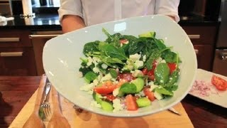 Cucumber Spinach Salad  Spinach Salads [upl. by Adnorehs]