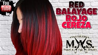 Cabello BALAYAGE ROJO Red Balayage Hair Tutorial Mechas Rojas paso a paso [upl. by Ellehcor491]