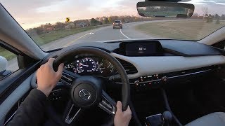 2019 Mazda3 AWD Sedan Premium Package  POV Sunset Drive Binaural Audio [upl. by Roderick]