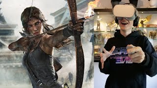 BECOME LARA CROFT IN VIRTUAL REALITY  Tomb Raider VR Laras Escape Oculus Go Gameplay [upl. by Linders482]