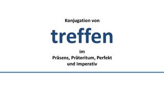 TREFFEN  Konjugation deutscher VerbenConjugation of German verbs [upl. by Aiuqcaj]