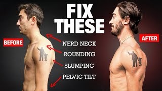 How to Fix Your Posture in 4 Moves PERMANENTLY [upl. by Acimak]