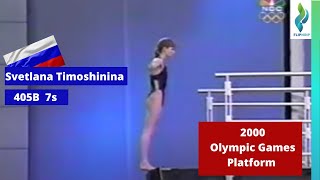 2000 Svetlana Timoshinin Team Russia  405b  7s  Platform Diving  Olympics Games [upl. by Brieta]