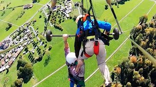 Pilot Forgets to Attach Tourist to Hang Glider [upl. by Bremen]