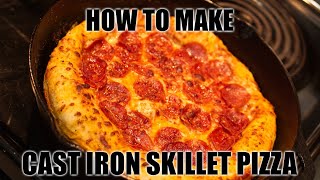 Cast Iron Skillet Pizza  Easy Recipe [upl. by Lleddaw]