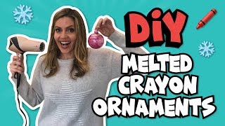 DIY Melted Crayon Ornaments  Nailed It [upl. by Ahcatan]