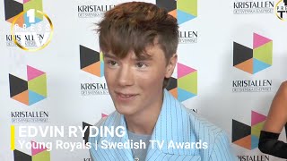 Edvin Ryding from quotYoung Royalsquot at the TV Awards [upl. by Rekcut]