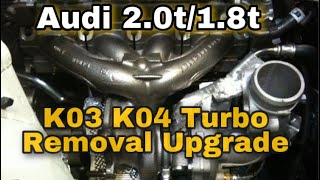 Audi B7B8B85 How To Remove Your Turbo at home By your Self K04 Upgrade 20t 18t Tfsi  Fsi [upl. by Angrist]