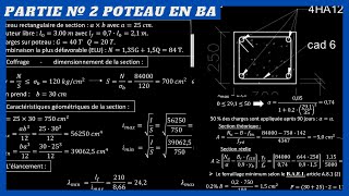 Poteau en BÉTON ARMÉ Dimensionnement et Ferraillage Partie 2 [upl. by Tadeas74]