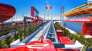 POV Red Force FERRARI LAND  PortAventura World [upl. by Ytsirhk407]