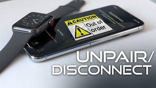 How to Disconnect Apple Watch From iPhone Broken Lost [upl. by Mackoff748]