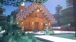 Minecraft How To Build a Small Spruce Cabin  Tutorial [upl. by Aeriel]