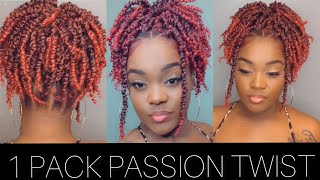 HOW TO 30 MINUTE SHORT PASSION TWISTS  Passion Twist Crochet Hairstyles Tatiaunna [upl. by Goodwin]