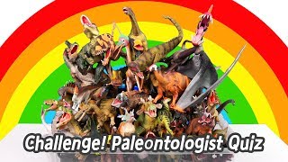 EN Challenge Paleontologist Quiz dinosaurs names for children collecta figuresㅣCoCosToy [upl. by Treboh363]