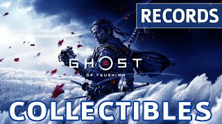 Ghost of Tsushima  All Records Locations Avid Reader Trophy Guide [upl. by Ahsilrae]