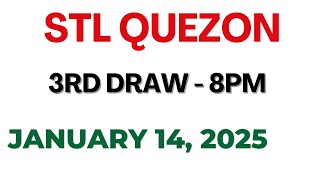 STL Quezon 3rd draw result today live 14 January 2025 [upl. by Ornstead309]