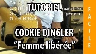 Femme libérée  Cookie Dingler  Tuto Guitare  Facile [upl. by Ikcaj]