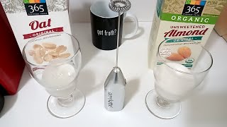 Oat Milk vs Almond Milk part 2 Frothing Test [upl. by Alat985]