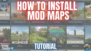 HOW TO INSTALL MOD MAPS  Farming Simulator 22 [upl. by Traci]