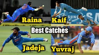 Top 10 Best Catches by Indian Players Raina Yuvraj Kaif and Jadeja In Cricket History [upl. by Eremahs]