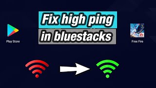 fix high ping in Bluestacks  bluestacks free fire ping problem [upl. by Anelrihs362]