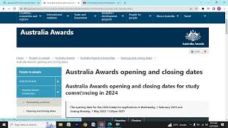 Australia Award Scholarship 2024 Fully Funded Scholarship [upl. by Elyad]