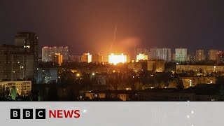 Ukraine’s Kyiv faces fourth missile attack from Russia in eight days – BBC News [upl. by Hayn630]