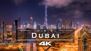 Dubai at night  United Arab Emirates 🇦🇪 4K [upl. by Jermayne]