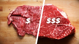 How To Cook A Cheap Steak Vs An Expensive Steak [upl. by Naresh]