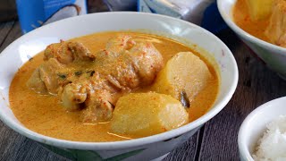 Super Easy Singapore Curry Chicken 新加坡咖喱鸡 Singapore IndianChinese Style Curry w Potatoes Recipe [upl. by Neelcaj]