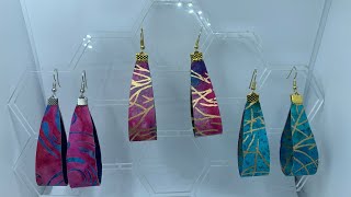 How to make Fabric Earrings [upl. by Siekram]