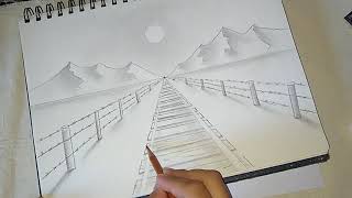 Punto de fuga Dibujo fácil How to draw one point perspective [upl. by Oliy833]