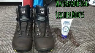 Waterproofing Leather Boots with Nikwax Grisport boot [upl. by Garrison350]