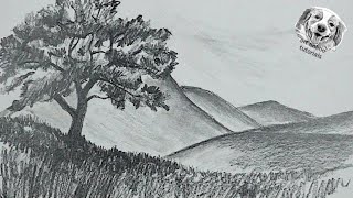 DRAWING COURSE 4 How to Draw Easy Landscape  YouTube Studio Sketch Tutorial [upl. by Cyma]