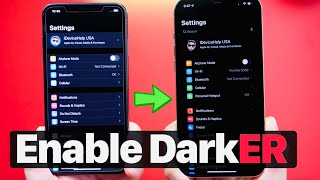 How to Enable SUPER DARK Mode on iPhone [upl. by Euqinue]