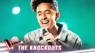 The Knockouts Zeek Power sings Lay Me Down  The Voice Australia 2019 [upl. by Eduam]