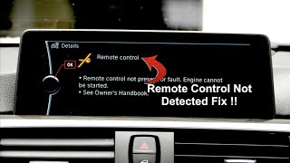 BMW F Series Remote Control  Key Not Detected Fix   F10  F13  F20  F22  F30 [upl. by Armstrong]