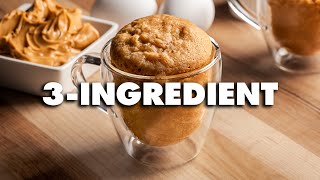 3 Ingredient Peanut Butter Mug Cake Recipe [upl. by Sib]