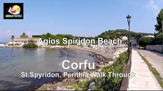 Agios Spiridon Beach front walk Corfu Sept 2020 [upl. by Odinevneib]