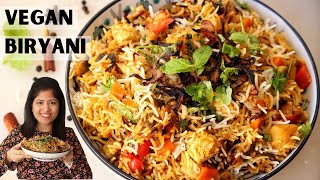 Vegan Biryani Recipe  Flavored Vegetable Rice Using Vegan Yoghurt or curd [upl. by Idok167]