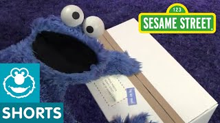 Sesame Street Cookie Monster Unboxing a Package from the UK [upl. by Crockett746]